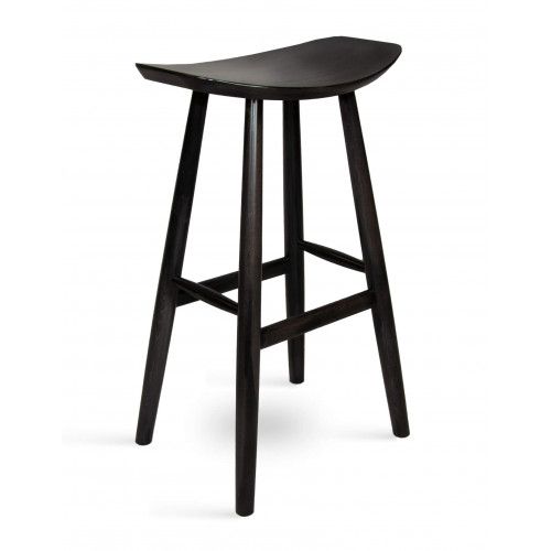 XTON KYOTO Grey Scandinavian Wooden indoor bar stool