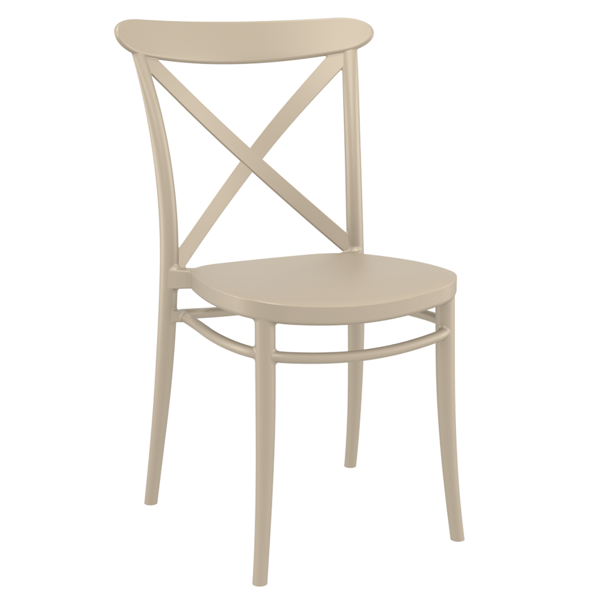 ST CROSY Taupe design Plastic outdoor chair