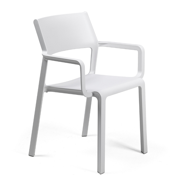 NARDI TRILL ARMCHAIR Fehér minimalista Műanyag kültéri szék