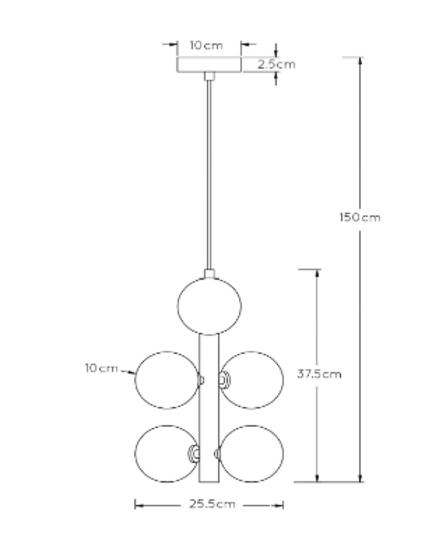 LC TYRA UTOLSÓ 2db Fekete design Beltéri függő lámpa
