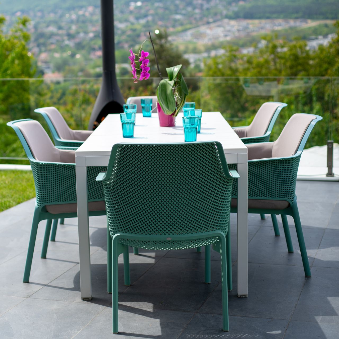 NARDI RIO 140 / NET RELAX Mint modern Outdoor set