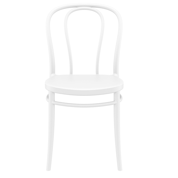 ST VICTOR Fehér design Műanyag kültéri szék