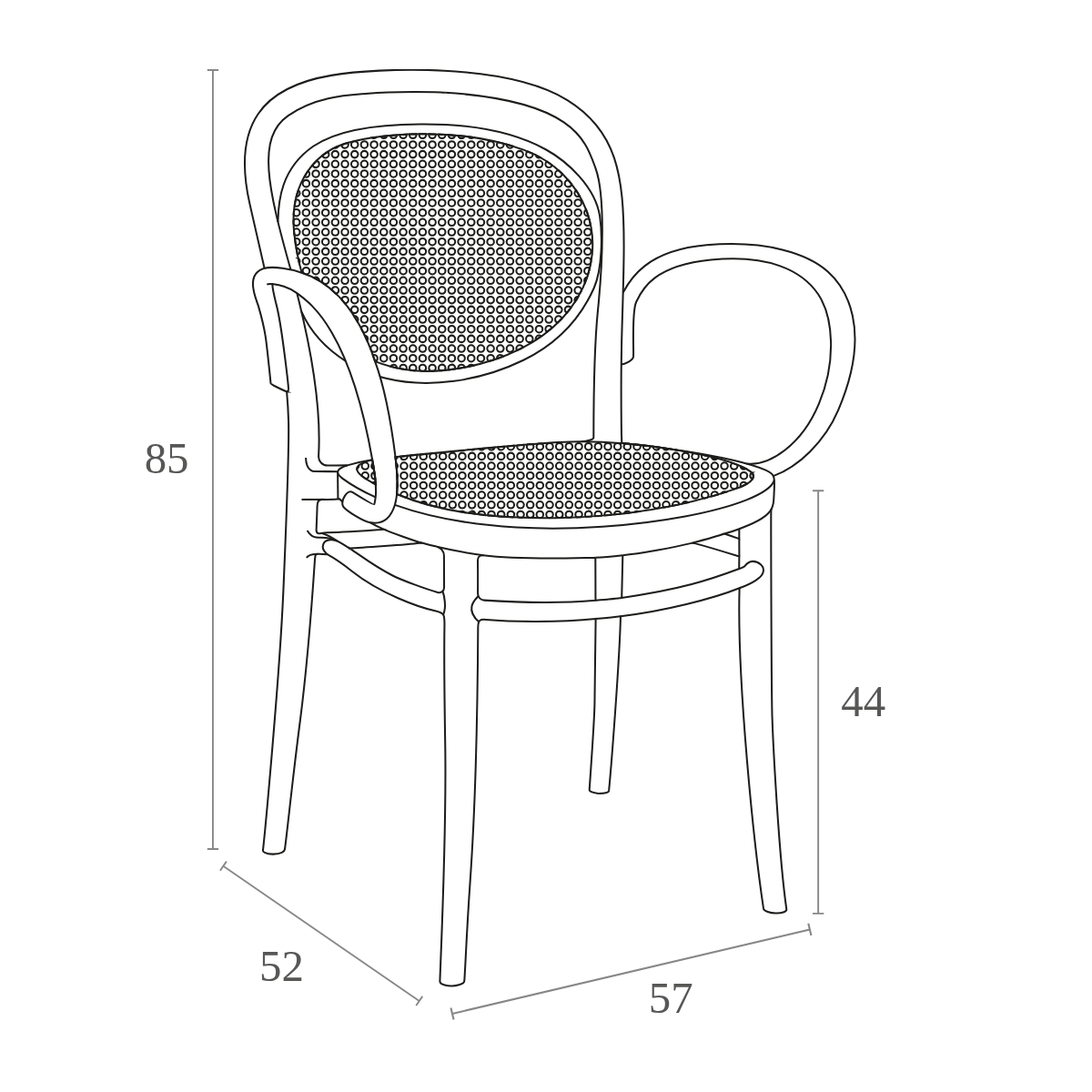 ST MARCEL XL Bordó design Műanyag kültéri szék