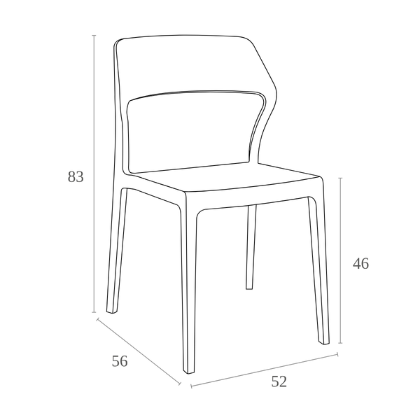 ST SNOW Fehér design Műanyag kültéri szék