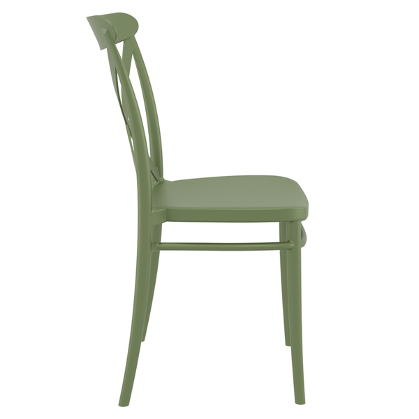 ST CROSS Zöld design Műanyag kültéri szék