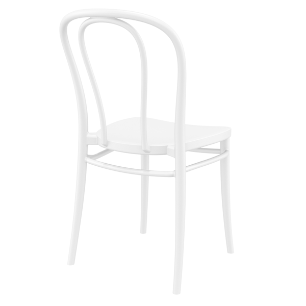 ST VICTOR Fehér design Műanyag kültéri szék