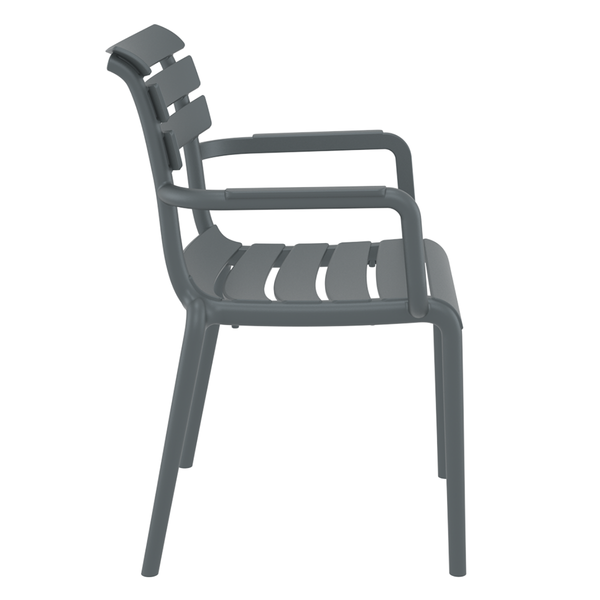 ST PARIS Szürke design Műanyag kültéri szék