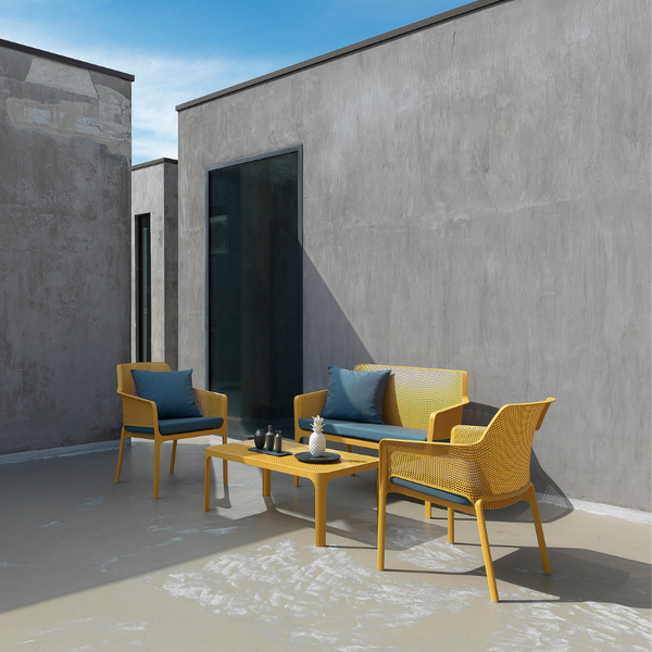 NARDI NET RELAX Taupe minimalista Műanyag kültéri szék