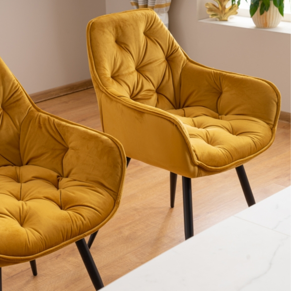 SI CHERRY Yellow design Upholstered indoor chair