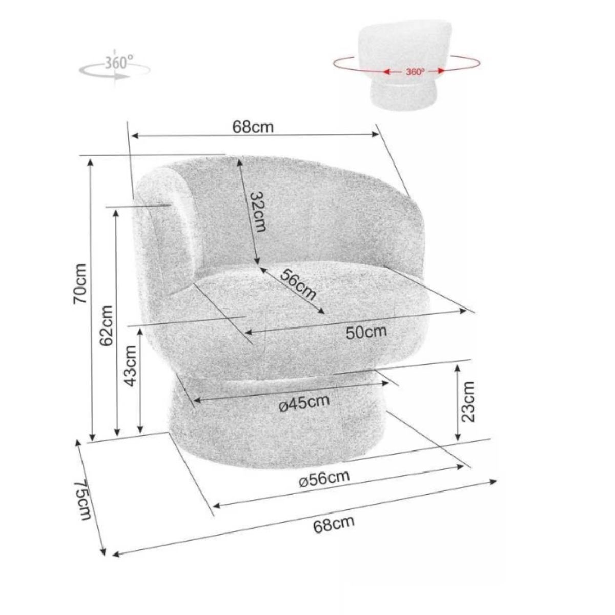 SI COSMO  Szürke design Kárpitos beltéri fotel