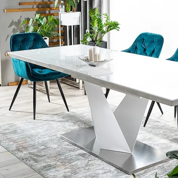 SI LARA Fehér design Bővíthető étkezőasztal