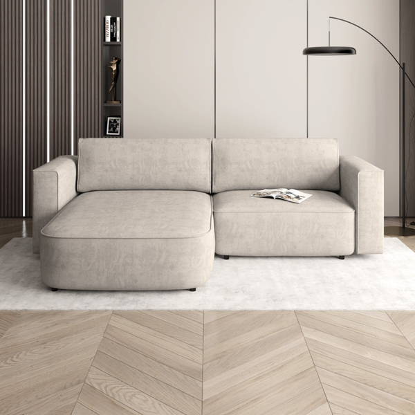 ET CARLITOS Bézs modern Sarokgarnitúra