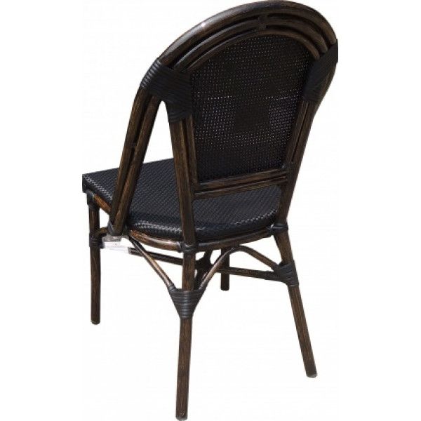 DL PARIS utolsó 1db  Fekete design, klasszikus, elegáns Tessil betétes kültéri szék