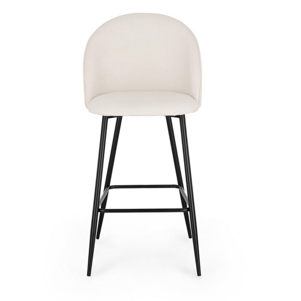 BT MINA Fehér design Kárpitos beltéri bárszék