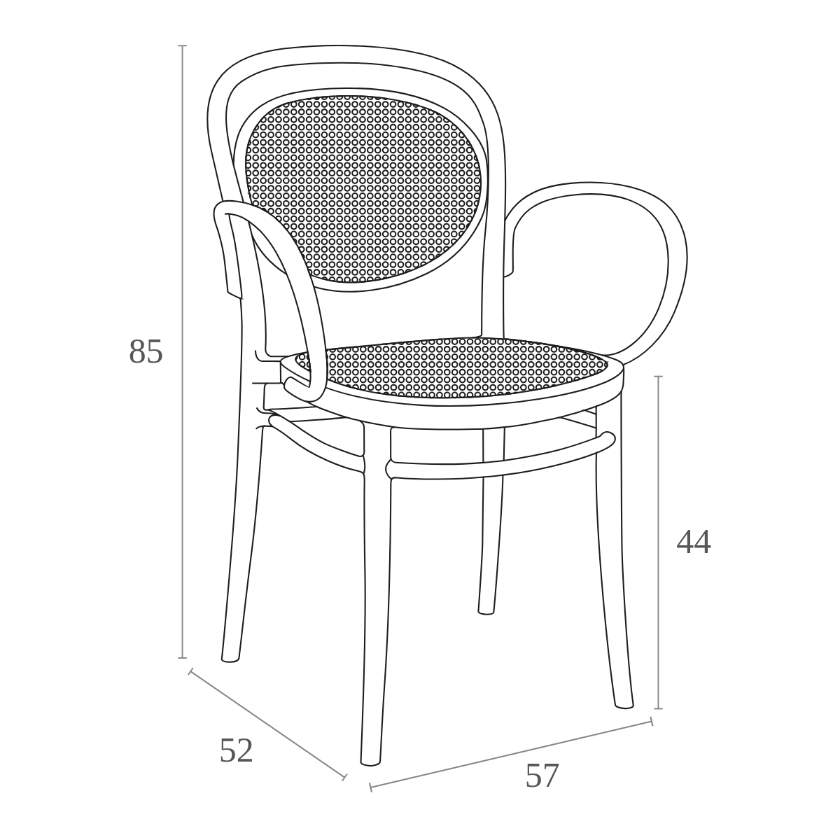 ST MARCEL Zöld design Műanyag kültéri szék