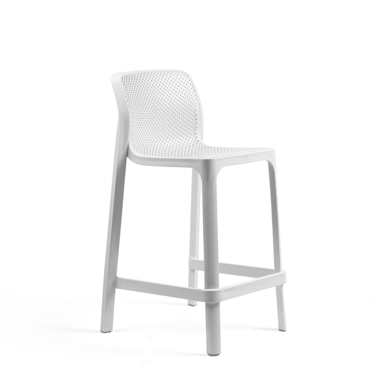 NARDI NET STOOL MINI Fehér design Műanyag kültéri bárszék