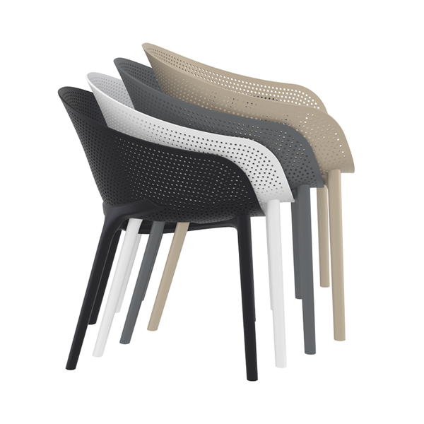 ST SKY Szürke design Műanyag kültéri szék