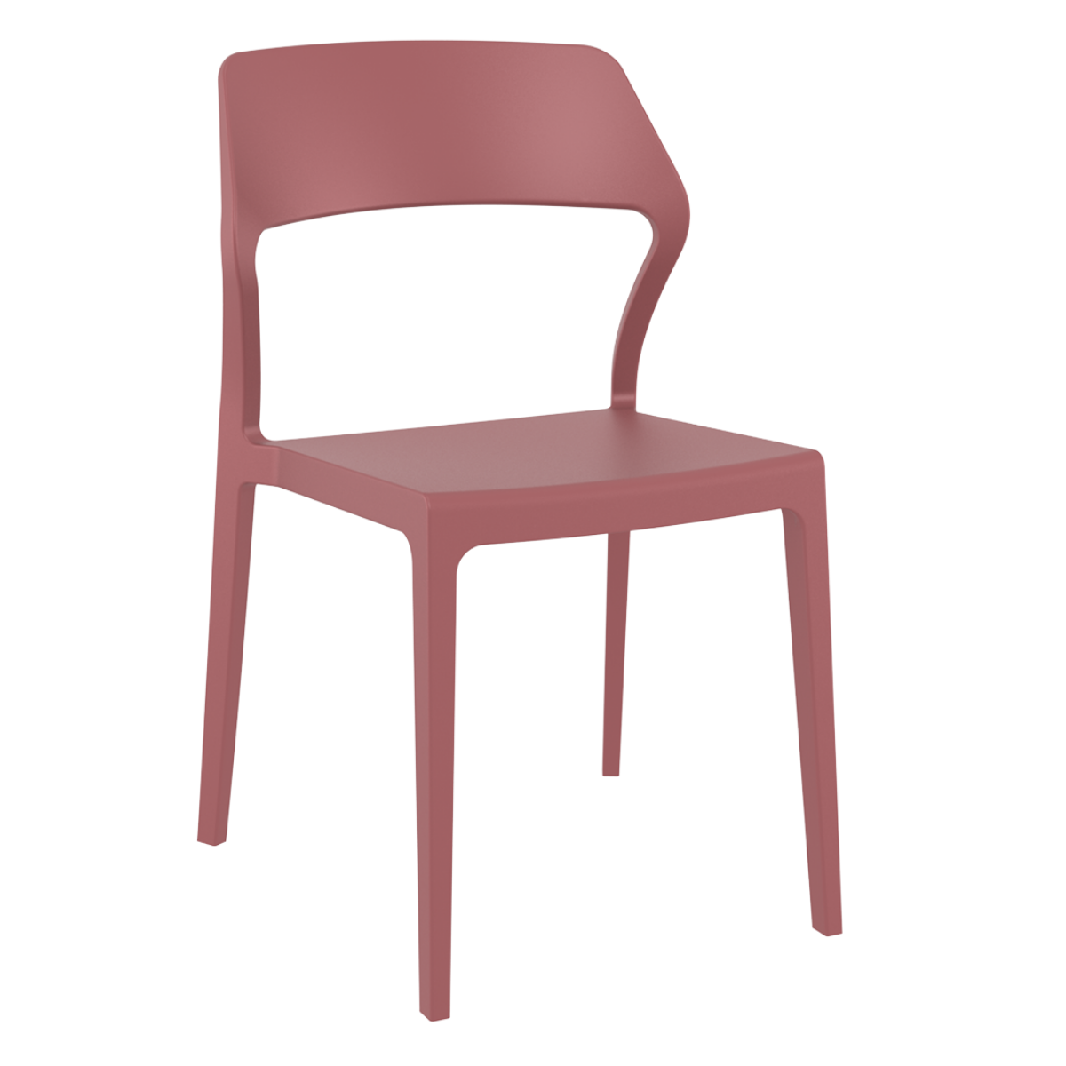 ST SNOW Bordó design Műanyag kültéri szék