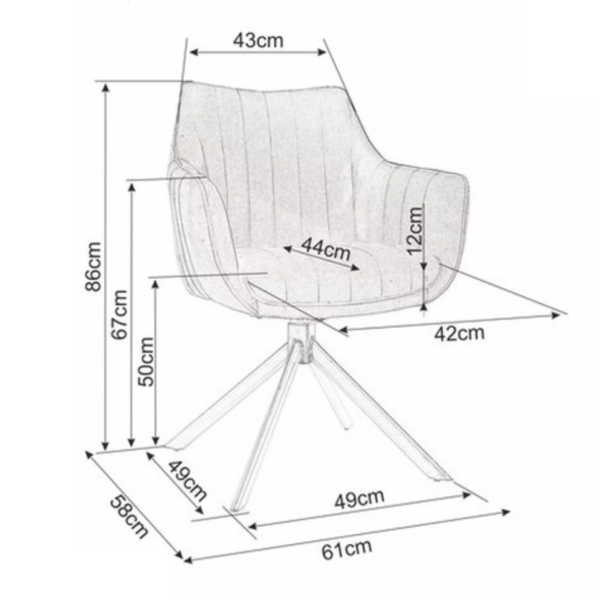 SI ZALIA Bézs design, elegáns Kárpitos beltéri szék