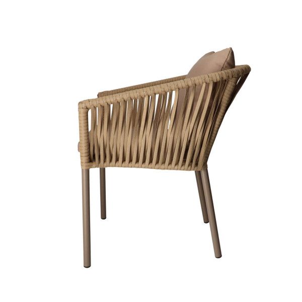 DL GOA Taupe elegáns Polirattan kültéri szék