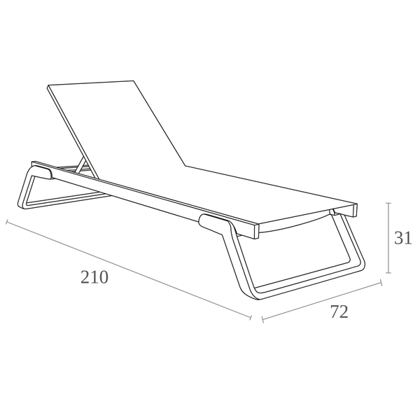 ST TROPIC Taupe design Napágy
