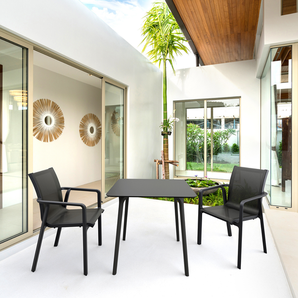 ST PACIFIC Fekete design Műanyag kültéri szék