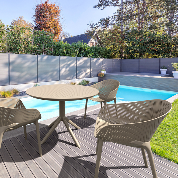 ST SKY PRO Taupe design Műanyag kültéri szék