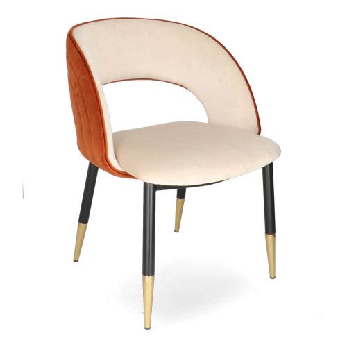 NI HELIA Orange elegant Upholstered indoor chair