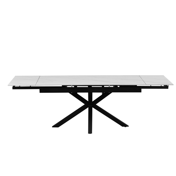 ET MELANIE Fehér design Beltéri komplett asztal