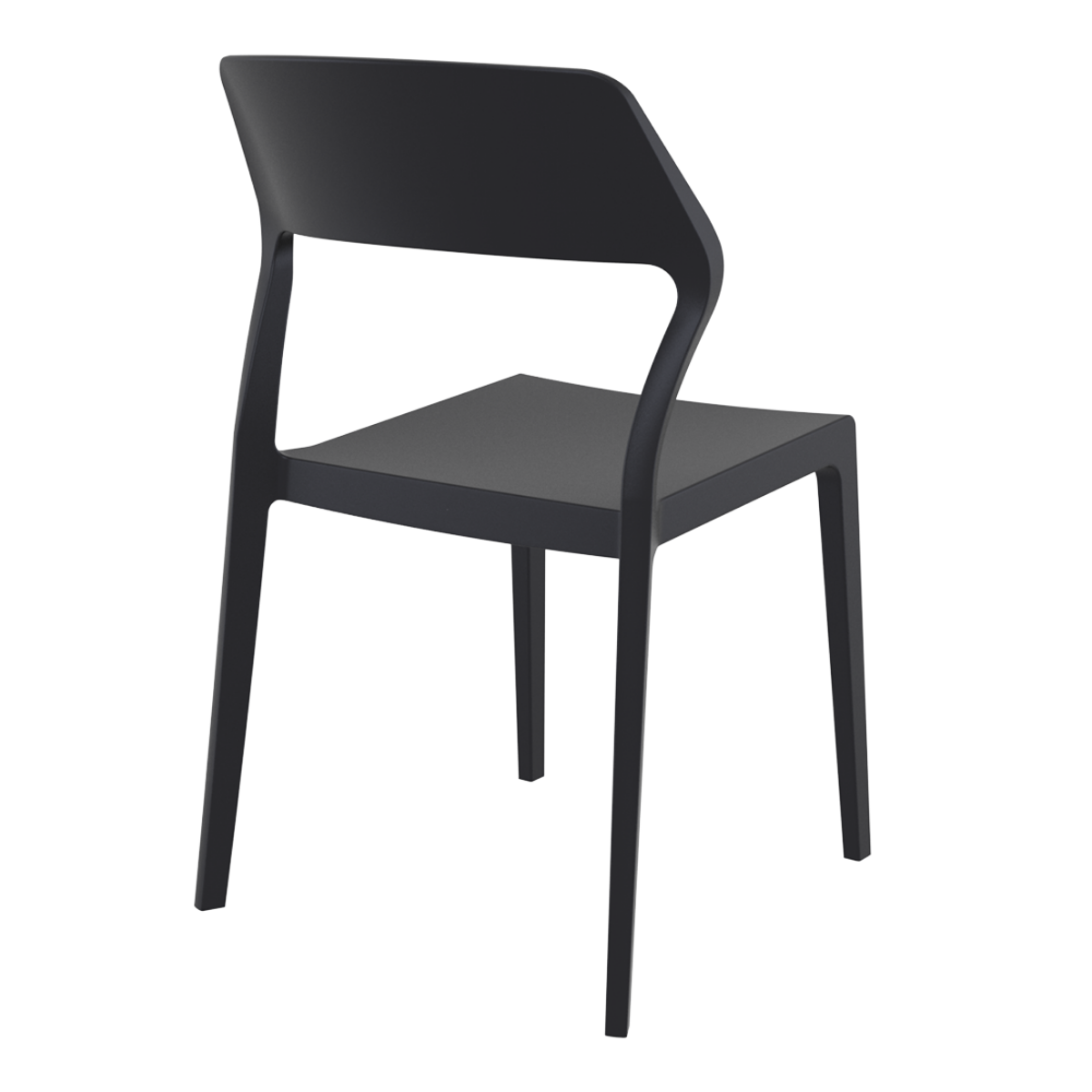 ST SNOW Fekete design Műanyag kültéri szék