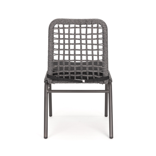 DL FONZO Szürke klasszikus Polirattan kültéri szék