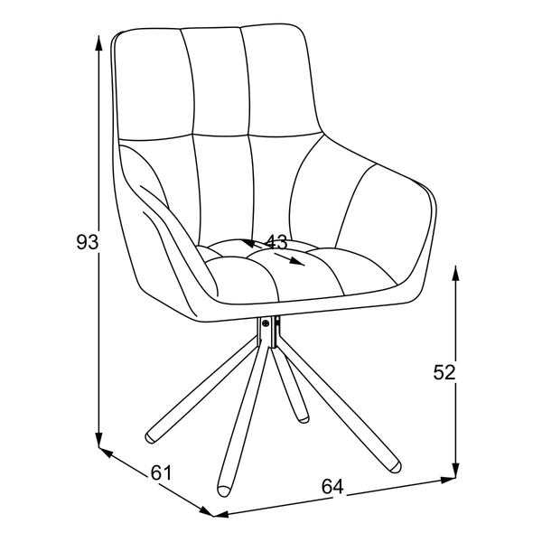 ET ADAM Bézs design Kárpitos beltéri szék