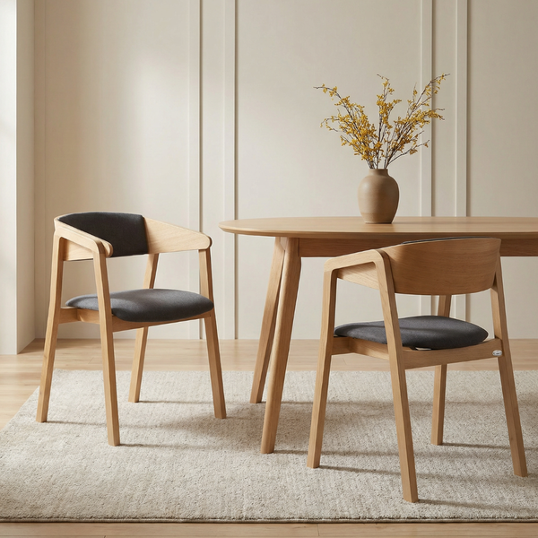 MR ZOE Szürke, Natúr elegáns Fa beltéri szék