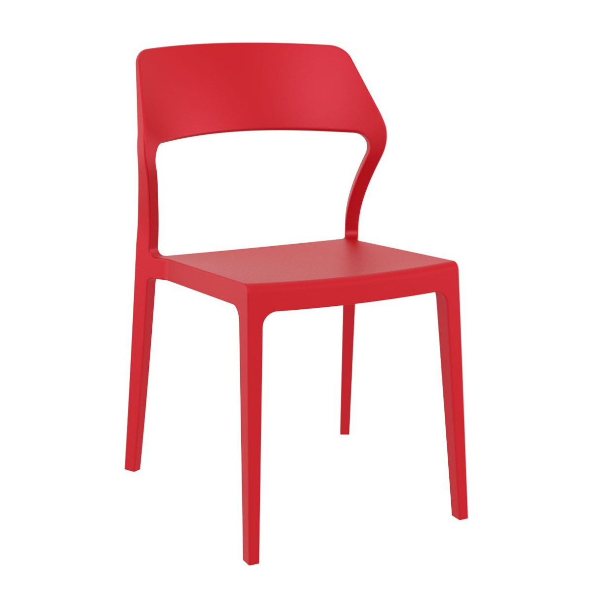 ST SNOW Piros design Műanyag kültéri szék