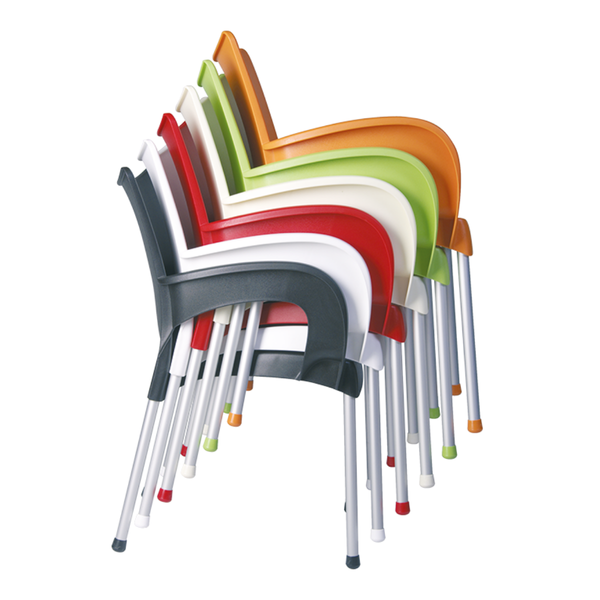 ST ROMEO Fekete design Műanyag kültéri szék