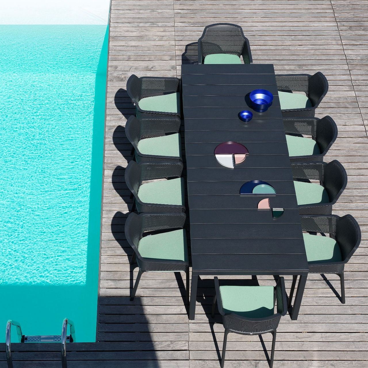 NARDI RIO 210 / NET Grey minimalist Outdoor set