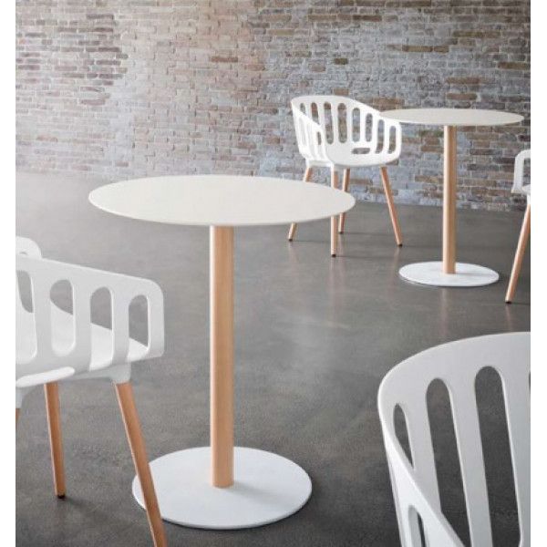 PA WHITE 70x70 White modern HPL (Compact) Outdoor Tabletop