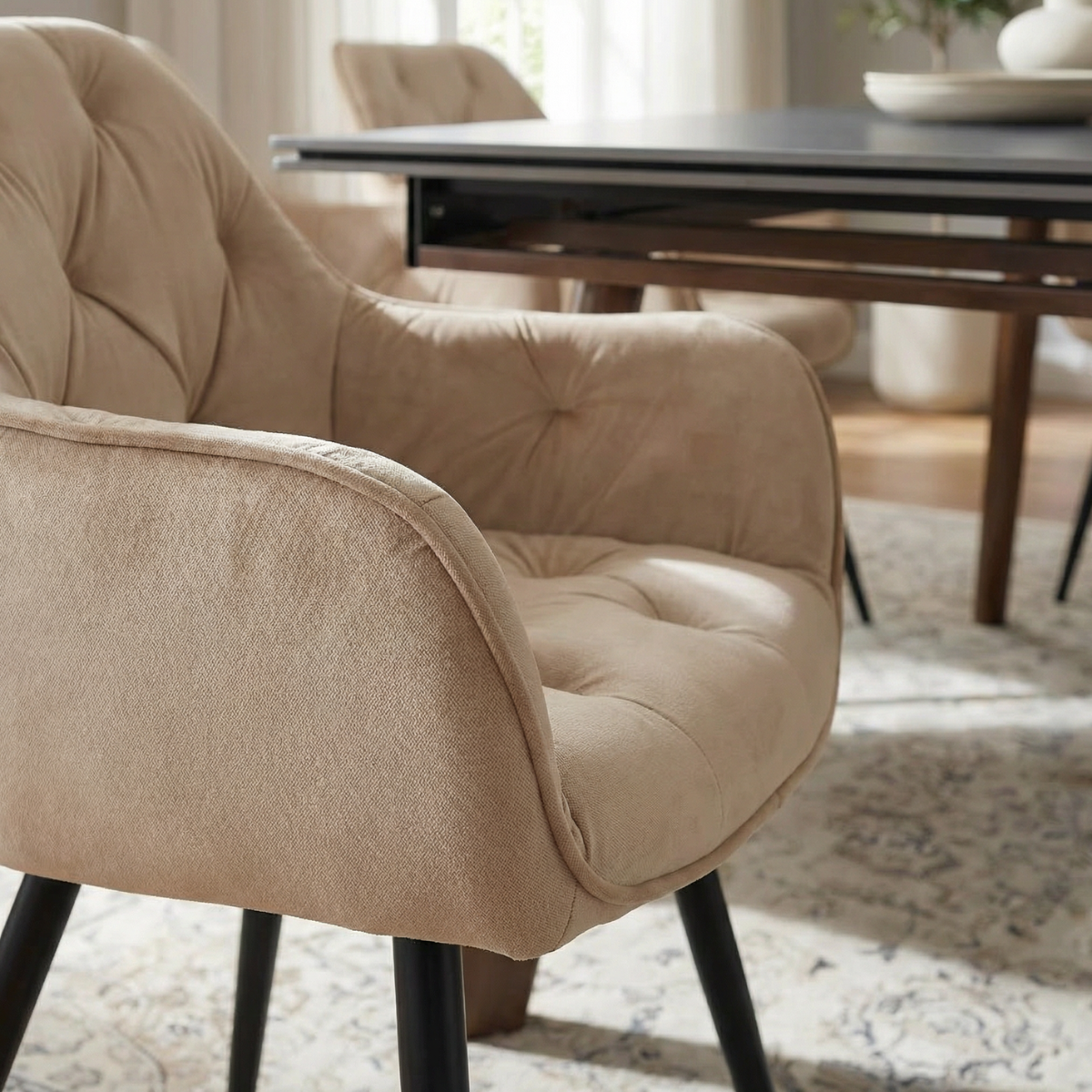 DL CHARC / CHERRY Bronz, Bézs elegáns Beltéri étkezőgarnitúra