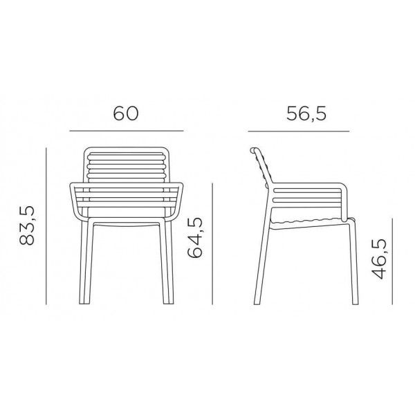 NARDI DOGA Zöld design Műanyag kültéri szék