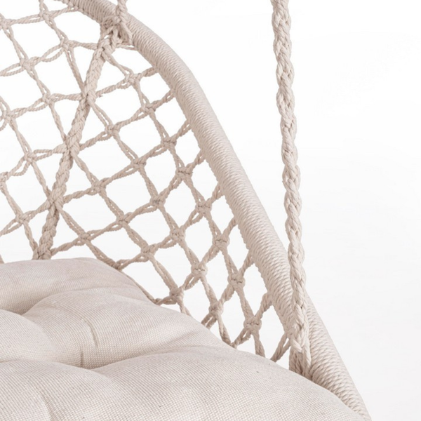 BT ILIAN Bézs design Kültéri függő fotel