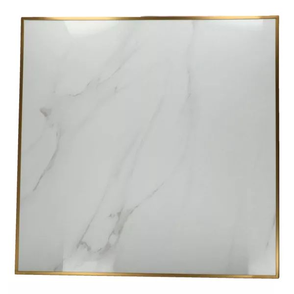 FT CERAMIC 70x70 White elegant Decorated Indoor Tabletop