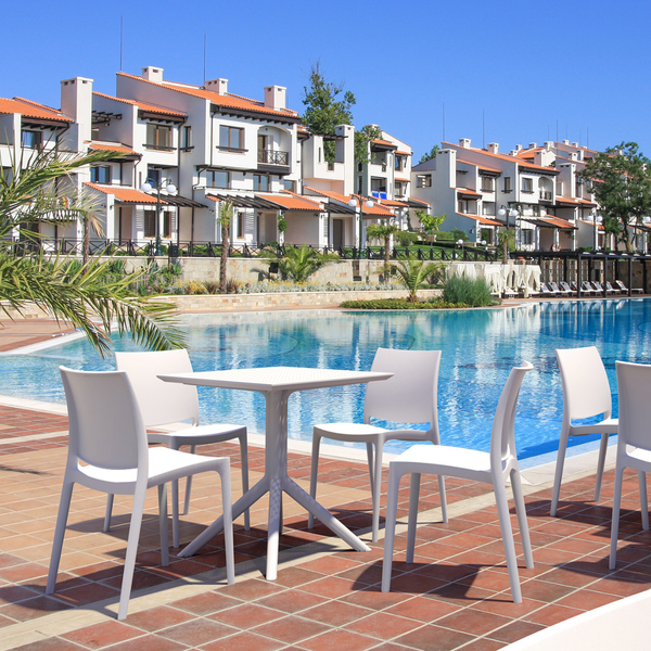 ST MAYA  Fehér design Műanyag kültéri szék