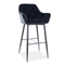 SI CHERRY VELVET 105 Fekete design Kárpitos beltéri bárszék
