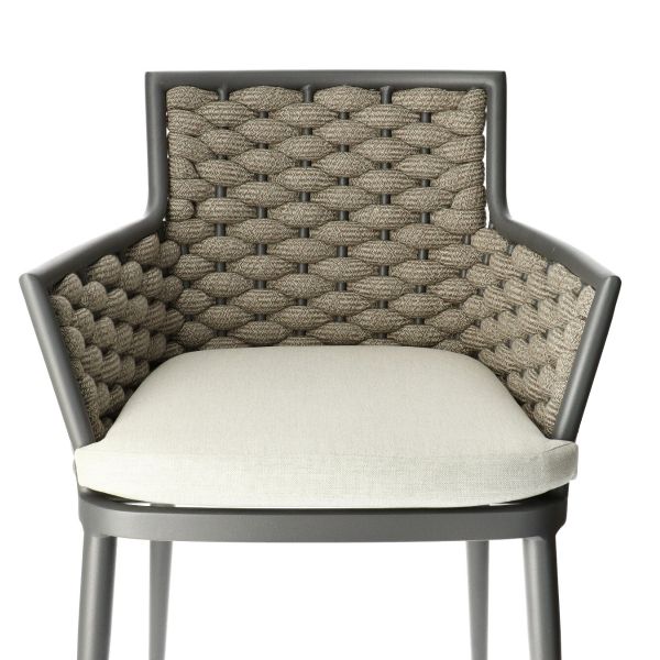 DL TIGER Szürke modern Fém kültéri szék