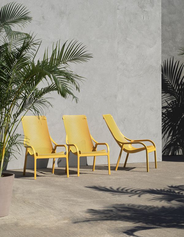 NARDI NET LOUNGE Szürke design Műanyag kültéri szék