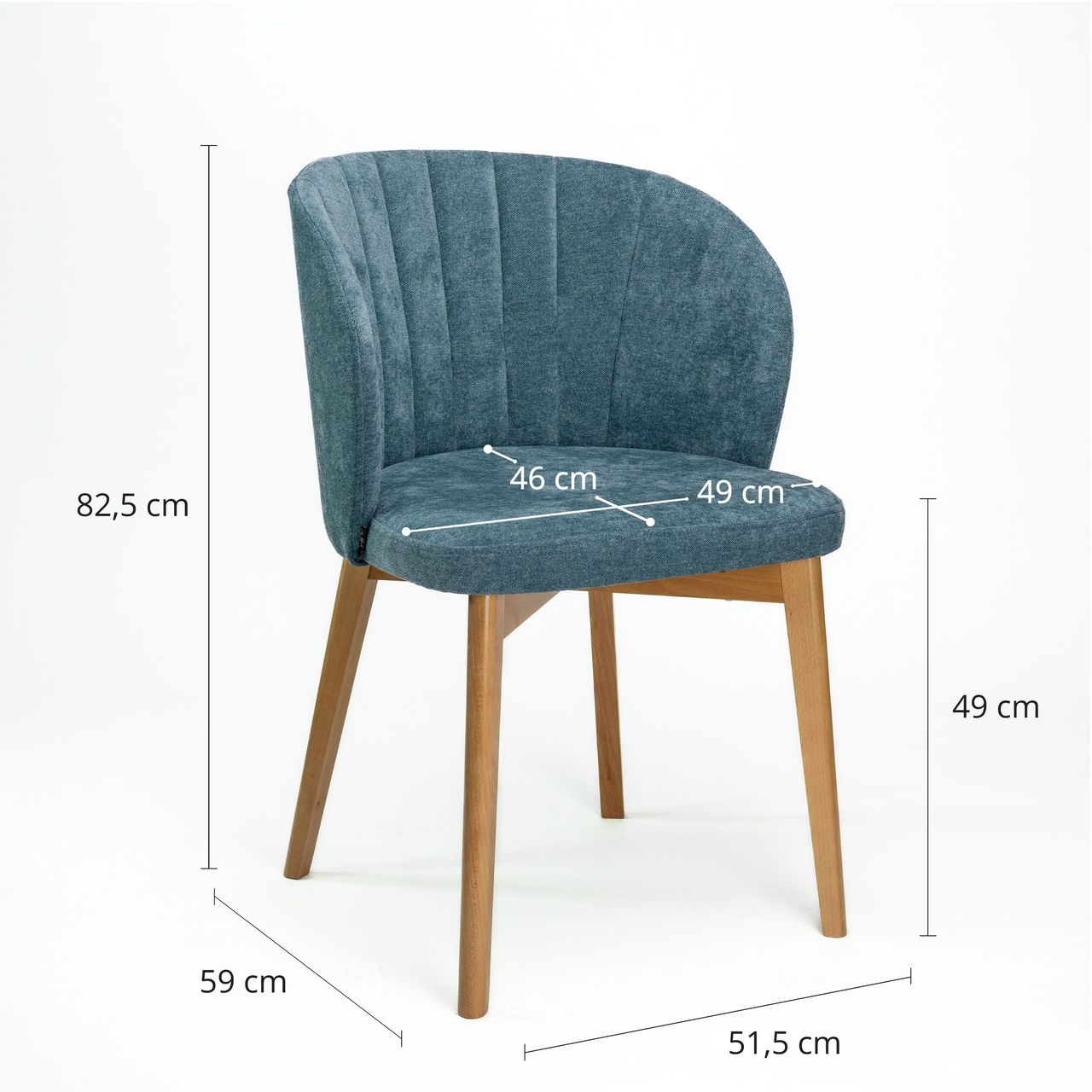 AT LEONA Kék design Kárpitos beltéri szék