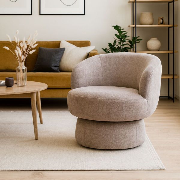 SI COSMO  Bézs design Kárpitos beltéri fotel