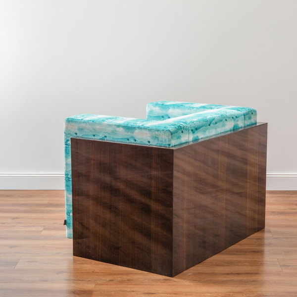 DUBLINO BY VARRODESIGN ESTEBAN CLUB Turquoise design Upholstered indoor armchair