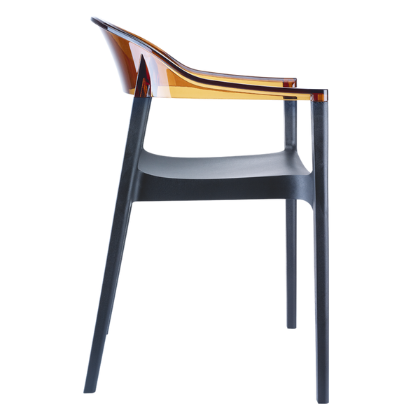 ST CARMEN Fekete design Műanyag kültéri szék