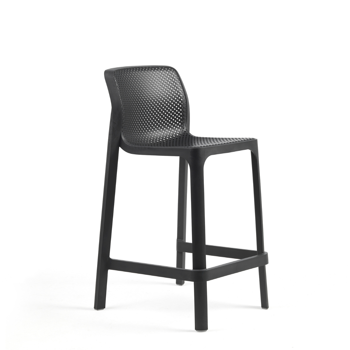 NARDI NET STOOL MINI Szürke design Műanyag kültéri bárszék